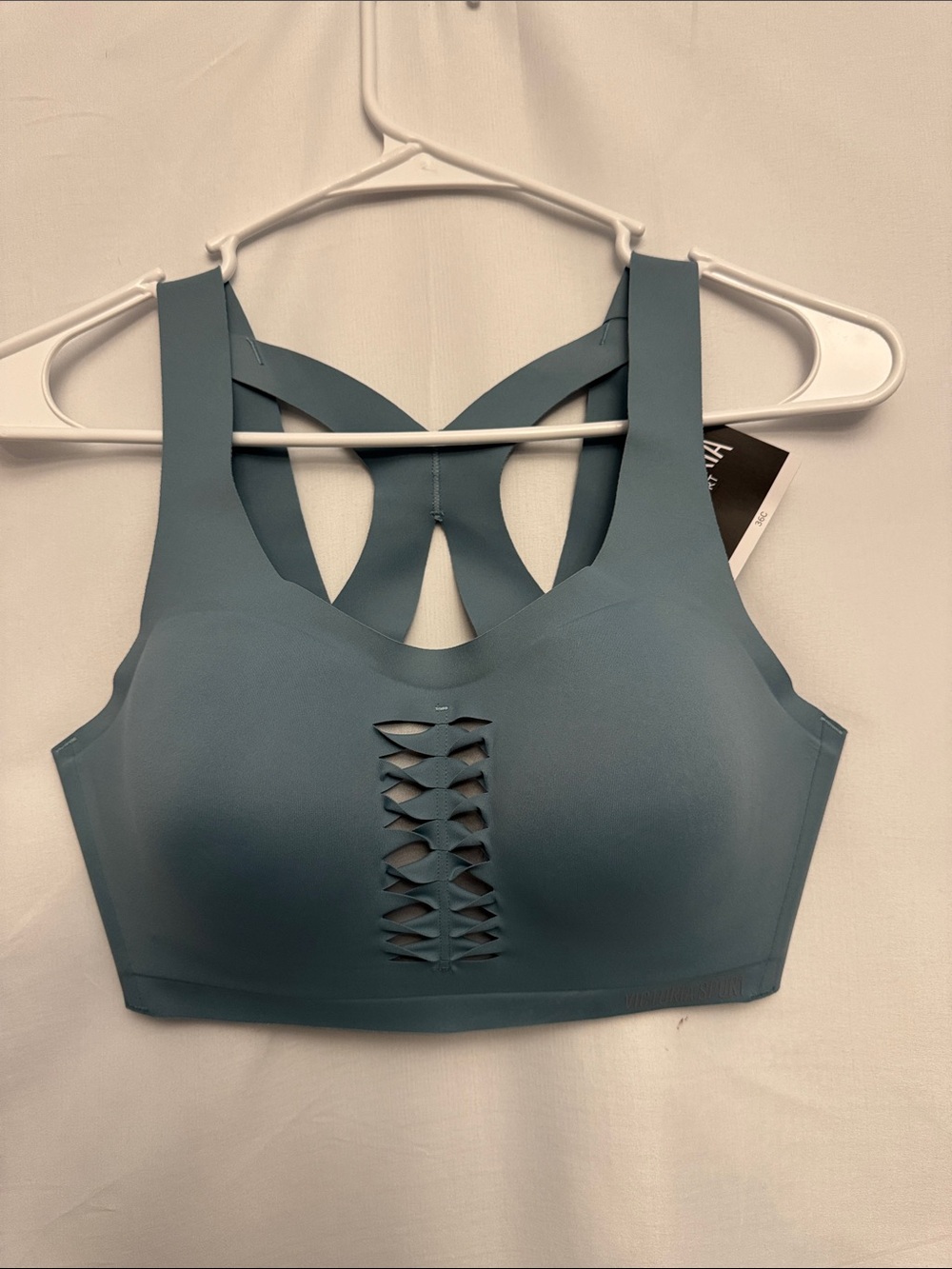Victoria Sport Supportive Strappy Sports Bra in Teal Size 36C